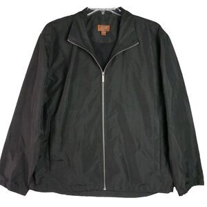 Tasso Elba Golf Mens Size L Black Stow Away Packable Jacket Full Zip Travel